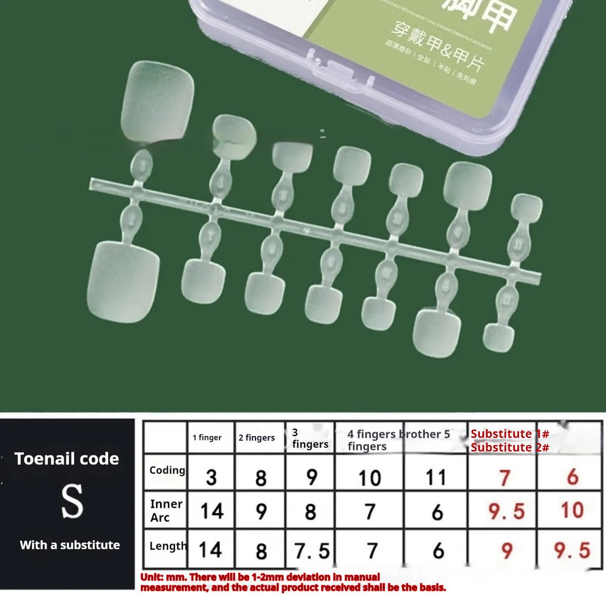 Smiling cat eye toenail wear set with white diamond studs, pink rhinestone, 42 pieces
