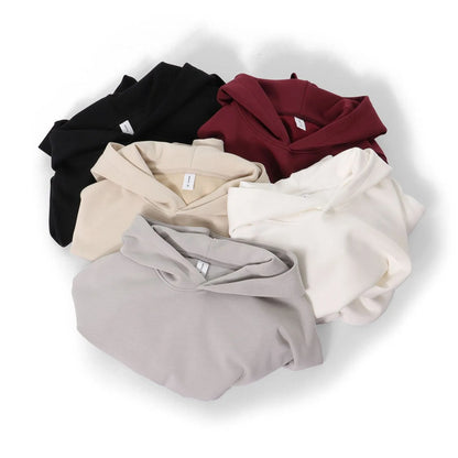 Unisex loose pullover hoodie in polyester, long sleeve, available in seven colours and sizes S to 3XL