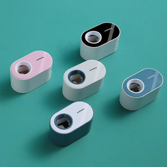 Automatic Wall-mounted Toothpaste Squeezer in multiple colors for efficient dispensing