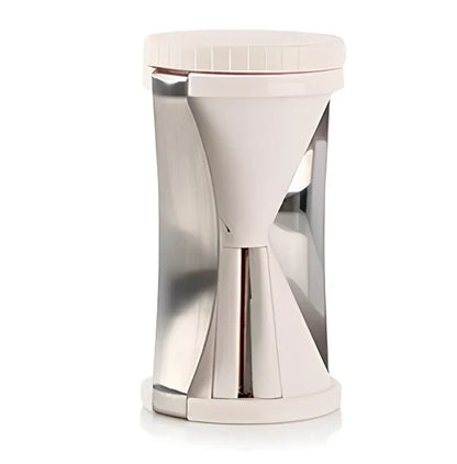 Veggetti Spiral Vegetable Slicer in white with dual stainless steel blades for creating zucchini and carrot noodles, 12.5cm size