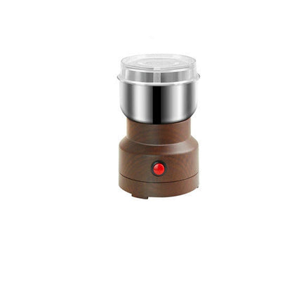 Versatile stainless steel grain grinder with transparent cover for milling flours, coffee beans, and spices