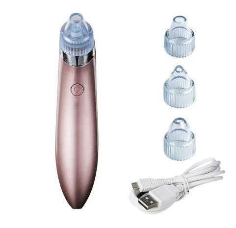 A rechargeable cosmetic instrument in various color options, including gold, white, and rose gold. This compact and portable tool is designed for versatile makeup application and touch-ups on the go.