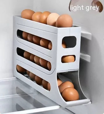 4-Layer Automatic Egg Roller Sliding Tray for refrigerator side door