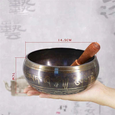 Premium Tibetan singing bowl with rich, harmonious tones for meditation and relaxation
