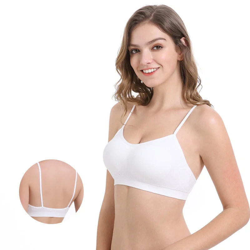 Disposable underwear sets in white with simple and cross belt designs