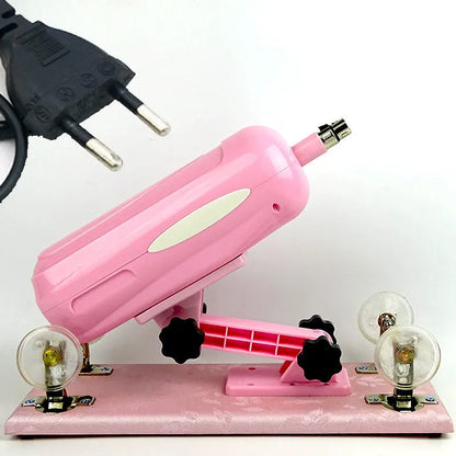 Women's purple automatic telescopic thrusting sex tool made from PVC measuring 37cm
