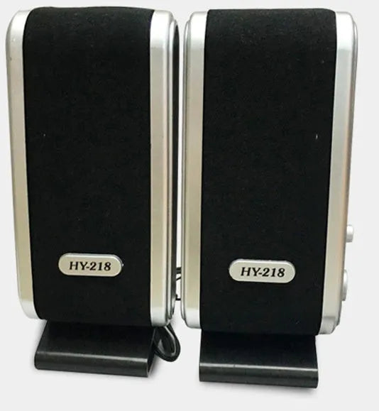 Black USB-powered mini notebook speaker for laptops with portable design