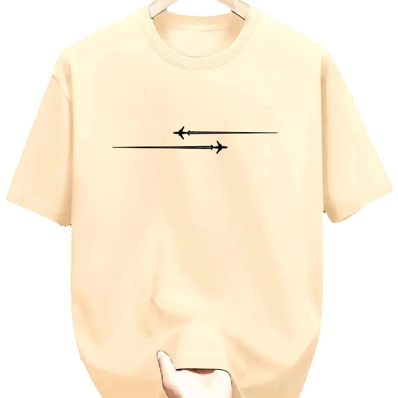 Men's loose fit cotton blend t-shirt with cartoon printed pattern in multiple colour options