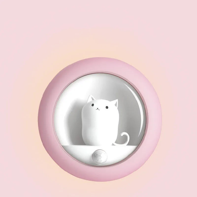Baby bedside sleep lamp showing orange, pink and white colour modes with projection feature