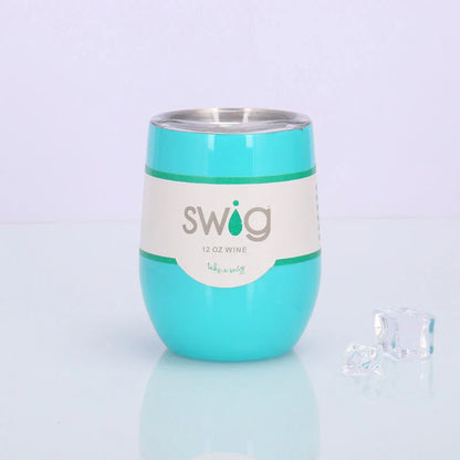 Insulated Stainless Steel Wine Tumbler - 12oz Double-Wall Vacuum Cup in Various Colors