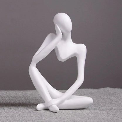 Handmade thinker statue abstract figure sculpture in premium resin