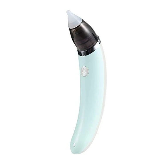 An electric nasal aspirator with adjustable suction levels, soft silicone tip, and BPA-free materials for effectively and comfortably clearing baby's congestion