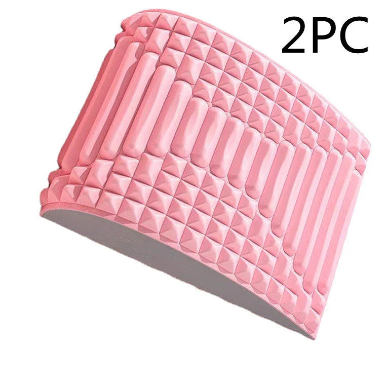 Premium back stretcher pillow with acupressure design to relieve neck, lumbar, and sciatica pain