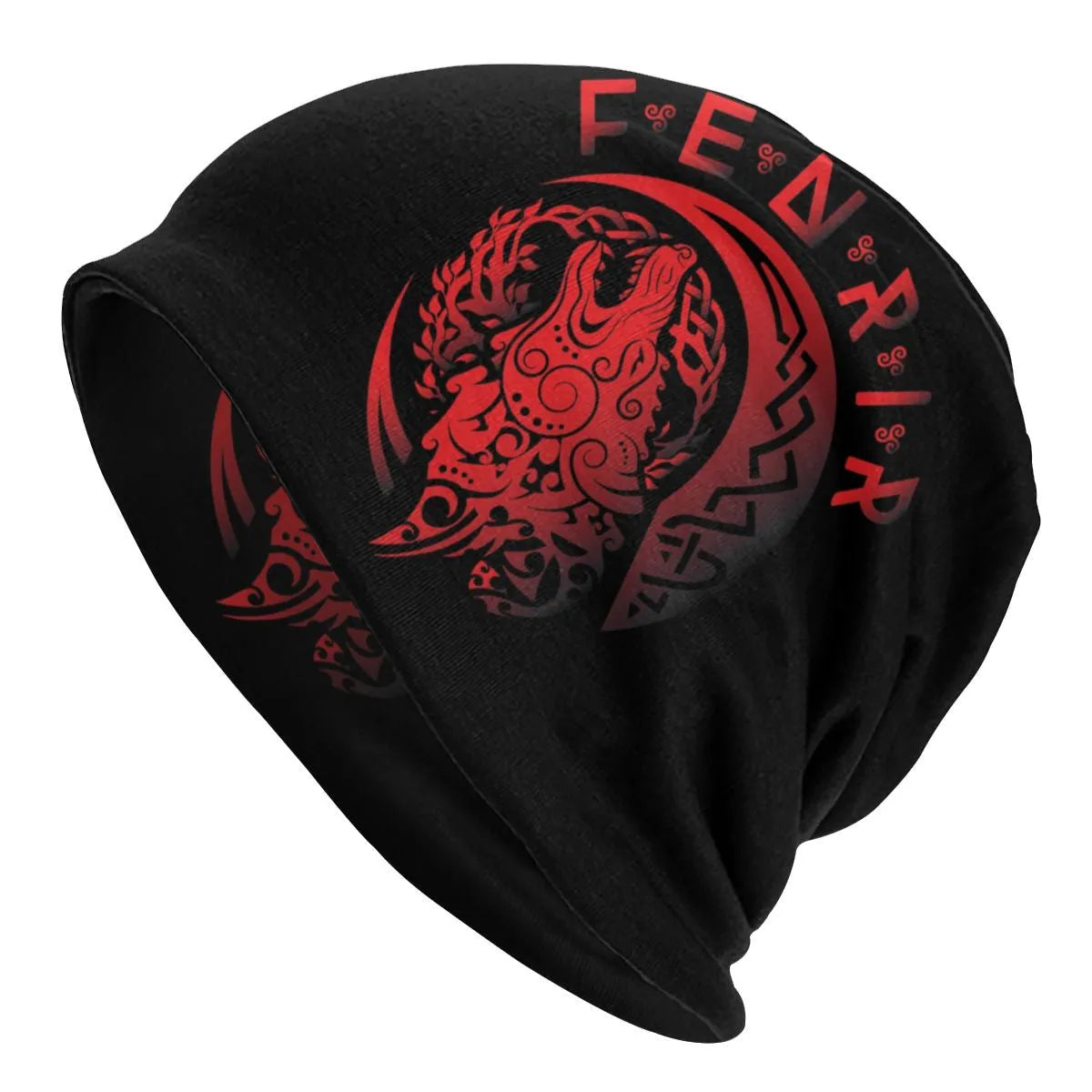 Viking totem wolf print double-layer elastic sleeve cap in various colours for hip hop street dance