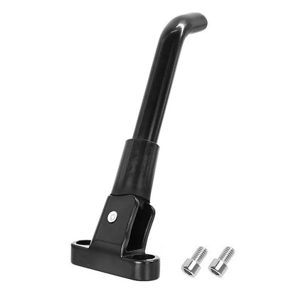 Aluminium electric scooter foot brace accessory in black, white and grey colours with mounting screws