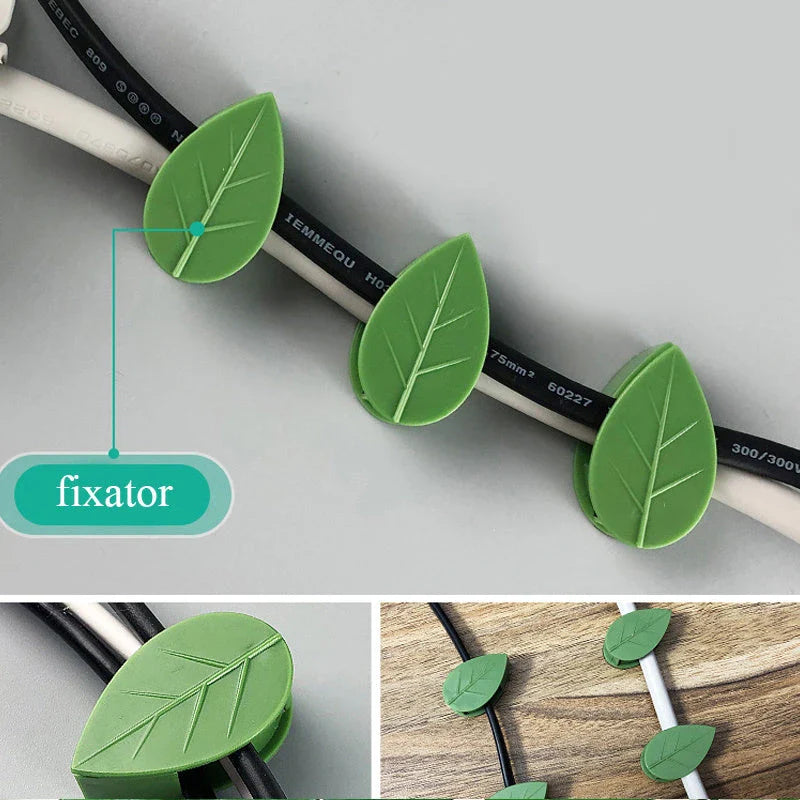 Decorative plant wall clips made of eco-friendly ABS resin in a leaf shape, providing an easy solution for supporting climbing indoor and outdoor plants