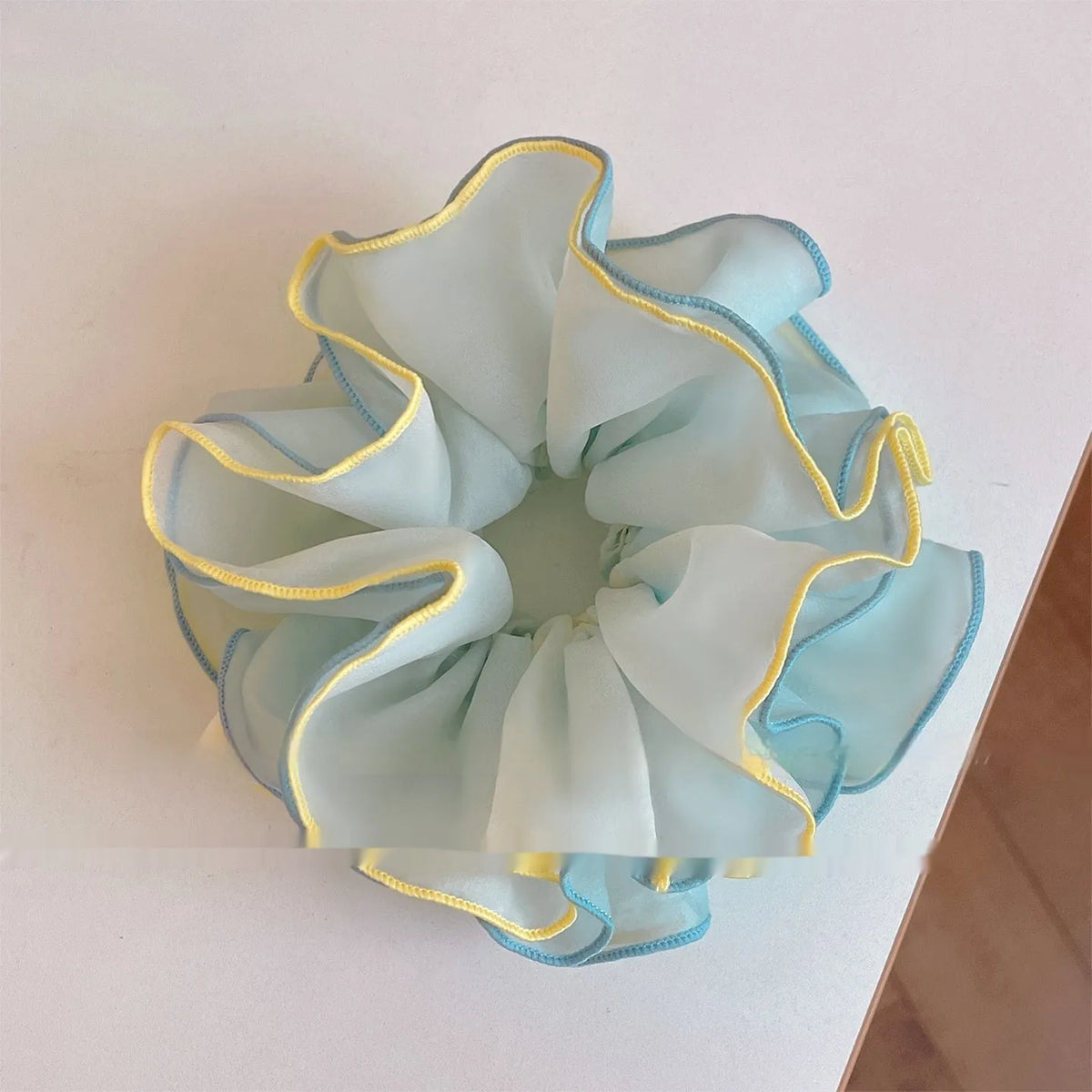 Korean style cloth hairband for women in mint green, pink purple, and orange colour options.