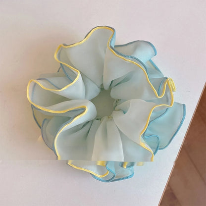 Korean style cloth hairband for women in mint green, pink purple, and orange colour options.