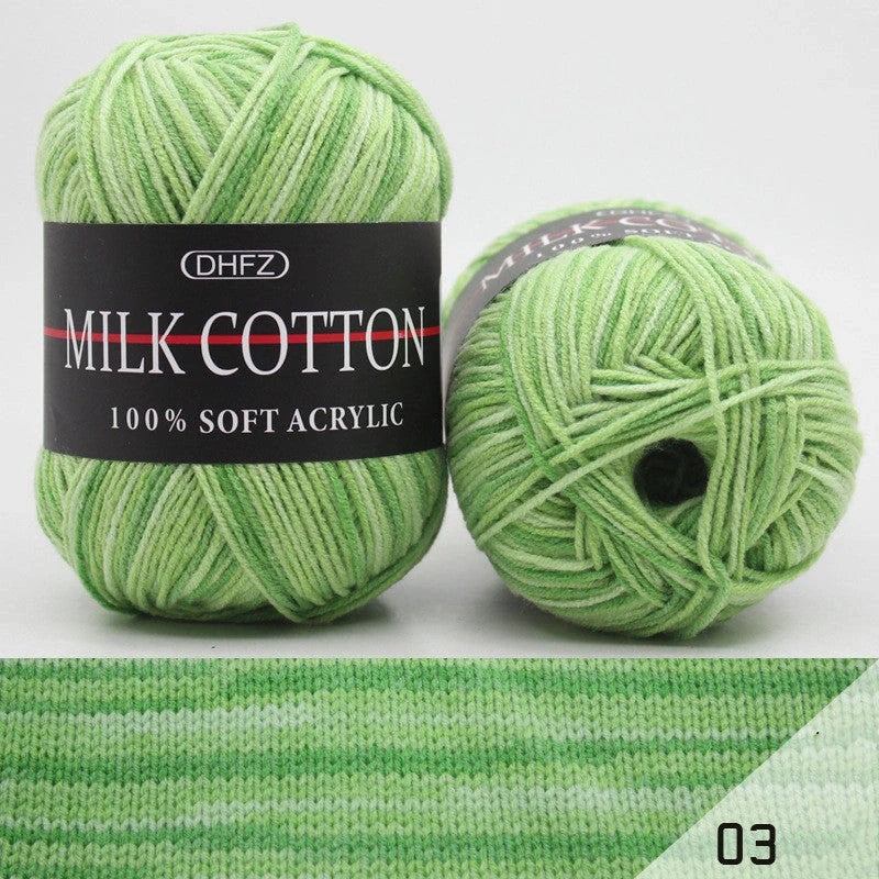 Vibrant multi-color jacquard knitting yarn for cosy handmade creations