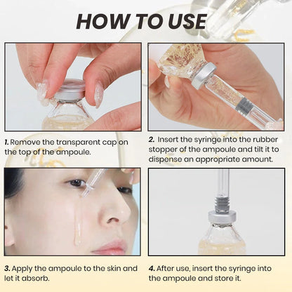 30ml collagen polypeptide ampoule solution with needle applicator for skincare