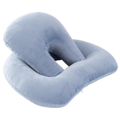 Comfortable U-Shaped Desk Neck Pillow with Plush Velvet Exterior and Adjustable Arm Rest Support