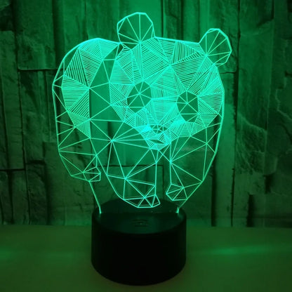 LED stereo night light with black ABS base and acrylic light panel showing multi-colour illumination