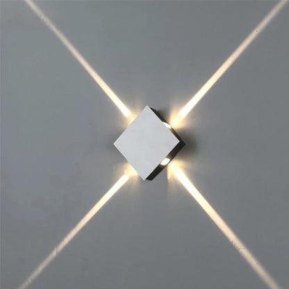 Cross-shaped decorative lamp with 14cm dimensions and iron construction providing LED illumination