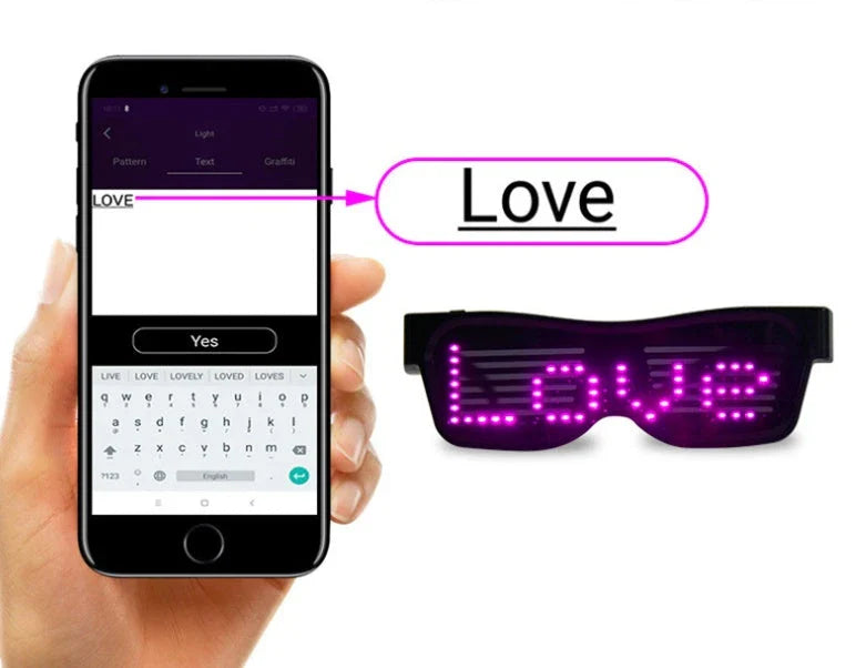 Multicolor LED Glasses with dynamic flashing lights, perfect for parties and events