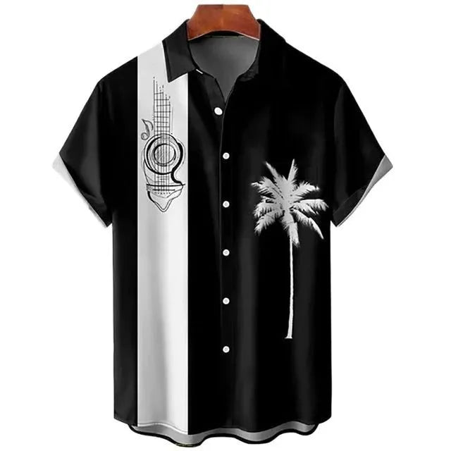 Men's slim fit short sleeve shirt with 3D floral pattern in multiple colour options