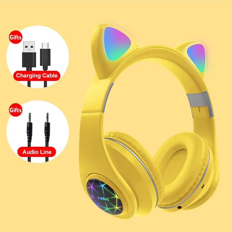 Cat ear design wireless Bluetooth sports headset in multiple colours with 10m range