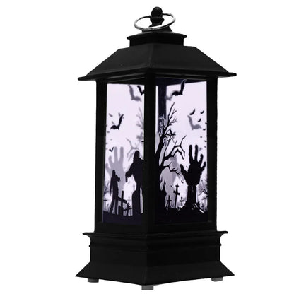 Plastic Halloween pumpkin shaped LED lamp with decorative lighting for battery powered home or party decor