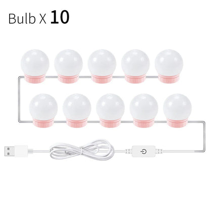 Adjustable Dimmable LED Mirror Light Bulb with Touch Control, Rotating Line, and Customisable Positioning