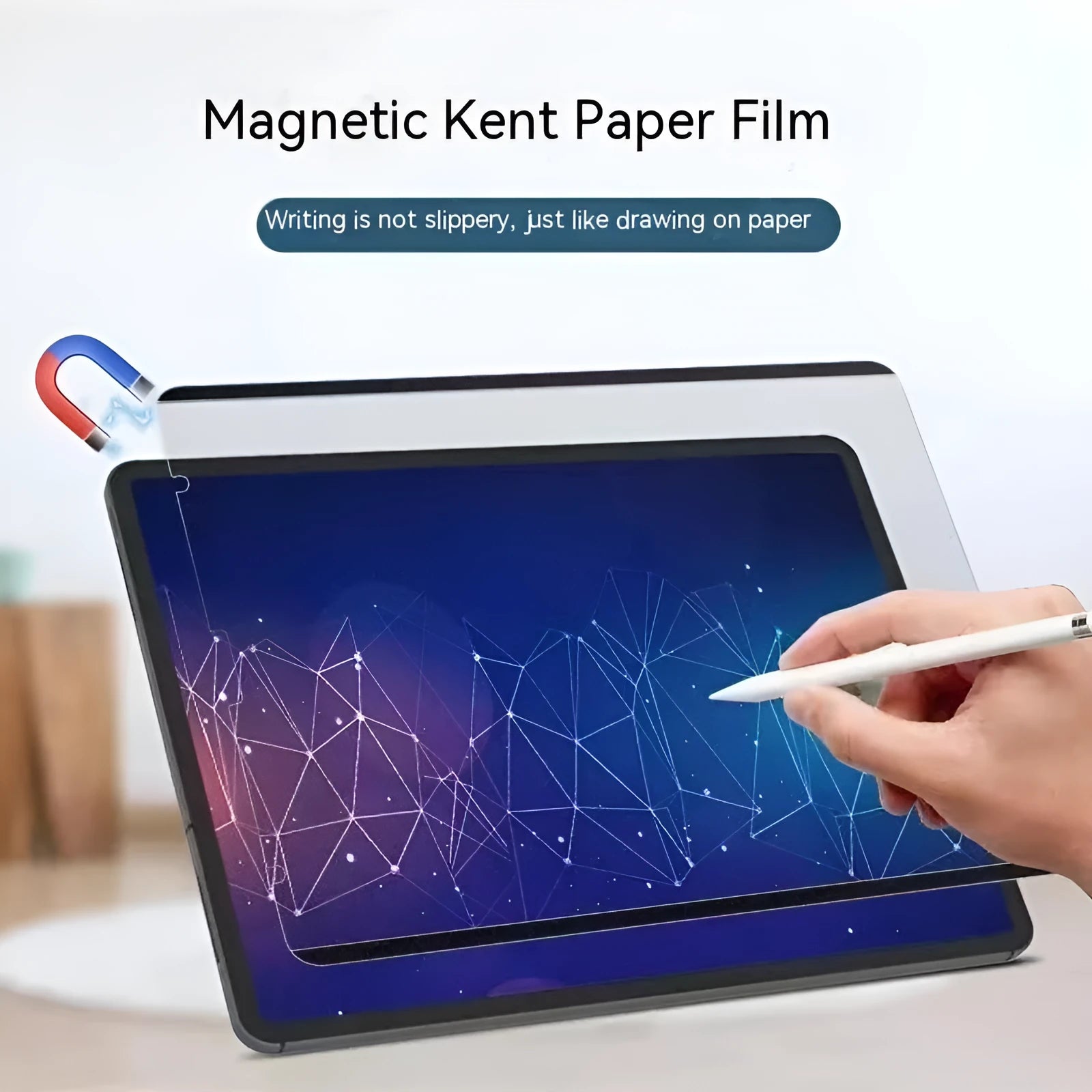 11-inch magnetic PET drawing film for iPad with application tools on a colour box.