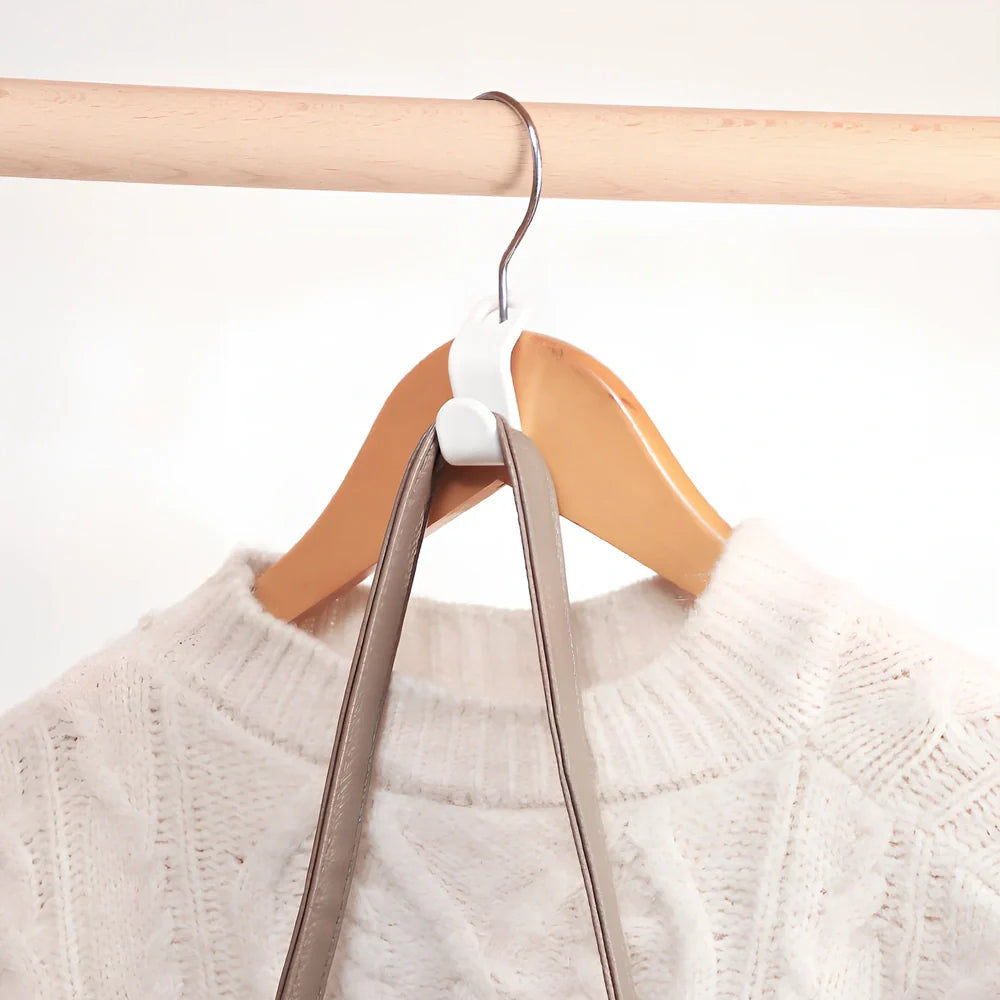 Plastic closet stack hanger rack with 6x2cm PP connectors for vertical garment stacking