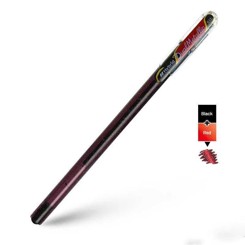 Flash gel pen with 1.0mm tip and pearlescent glitter ink in multiple colour options