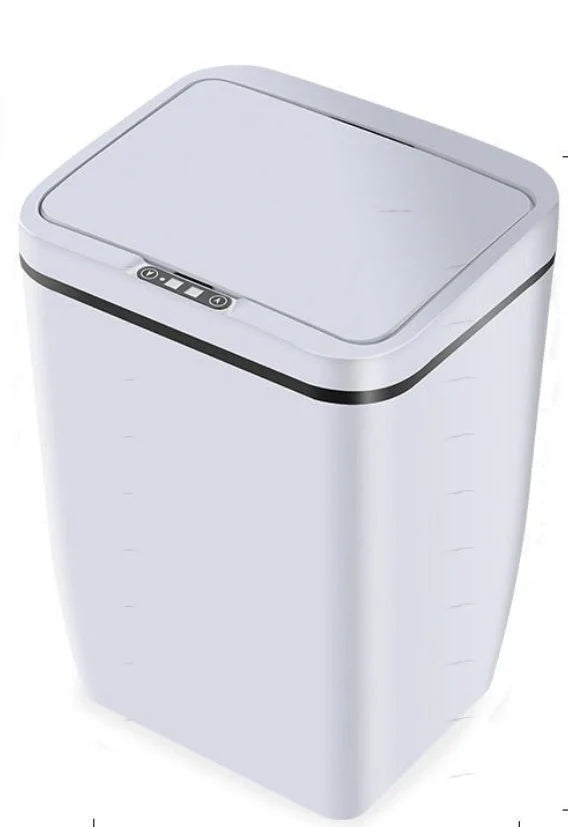 Infrared sensor smart trash bin in black, white, and LJT-02 colours with 12L capacity