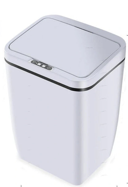 Infrared sensor smart trash bin in black, white, and LJT-02 colours with 12L capacity