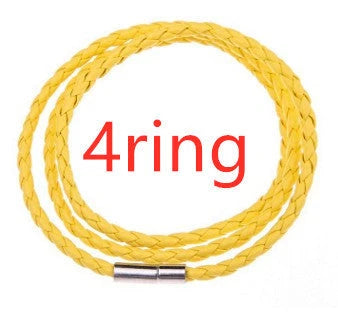 A personalized leather bracelet with engraved beads, a thoughtful gift for men