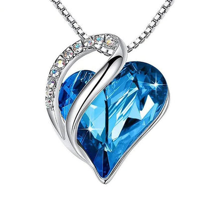 925 silver heart-shaped geometric necklace for women, available in multiple colours