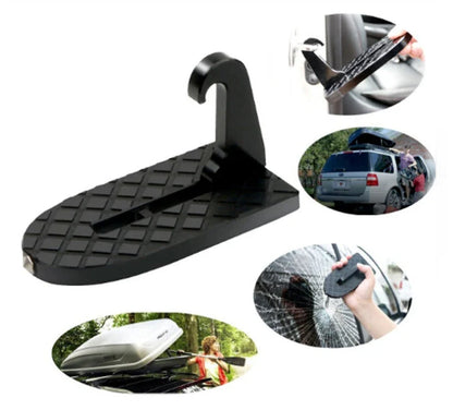 Automotive Roof Assist Pedal - Durable aluminum alloy construction with sleek black finish for easy one-handed roof access
