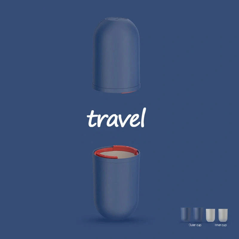 Capsule-shaped multi-function travel bottle in various colours with leak-proof design