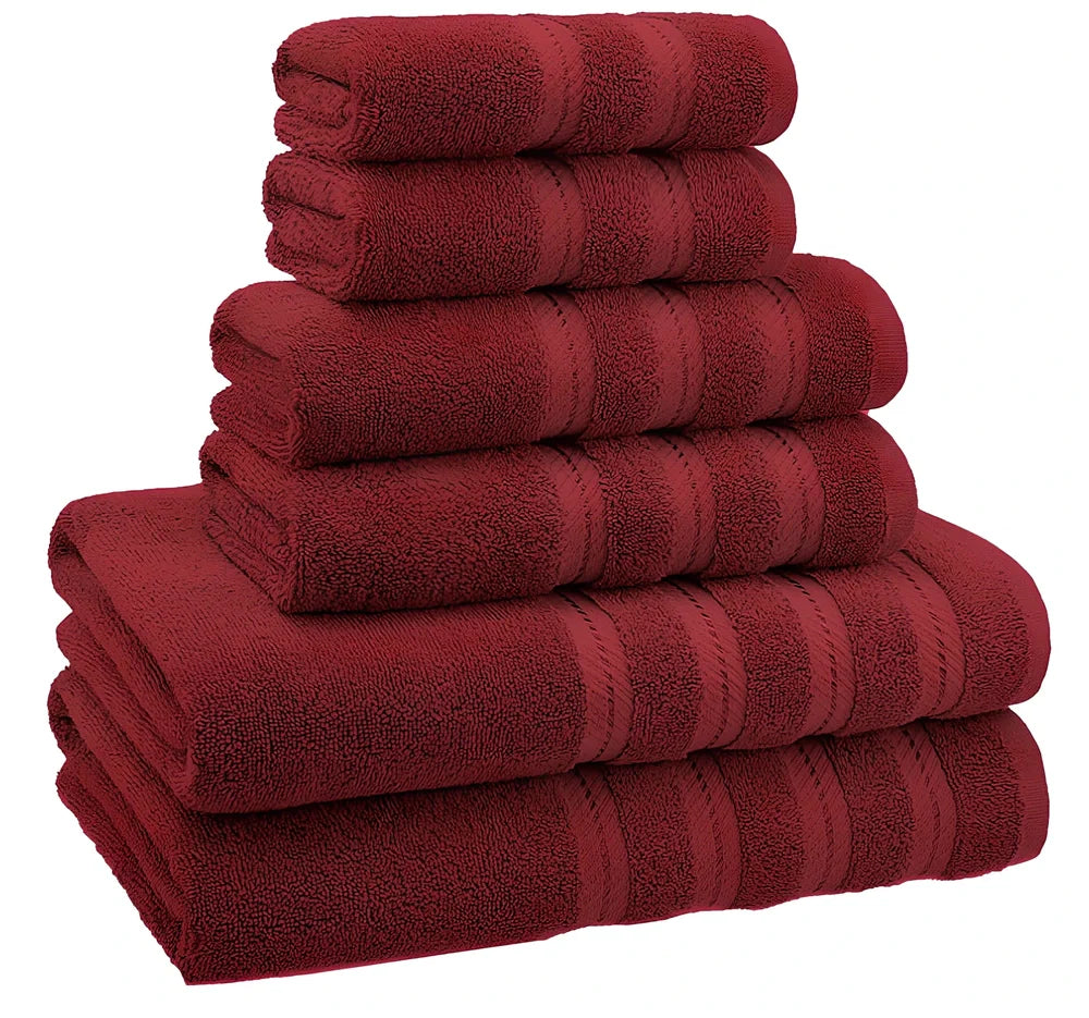 Three-piece long staple cotton towel set in blue: 33x33cm face cloth, 70x33cm hand towel, 70x137cm bath towel