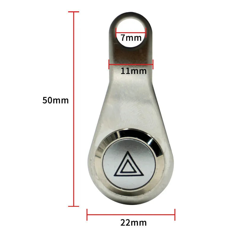 Black stainless steel motorcycle double flash switch with light ring indicator