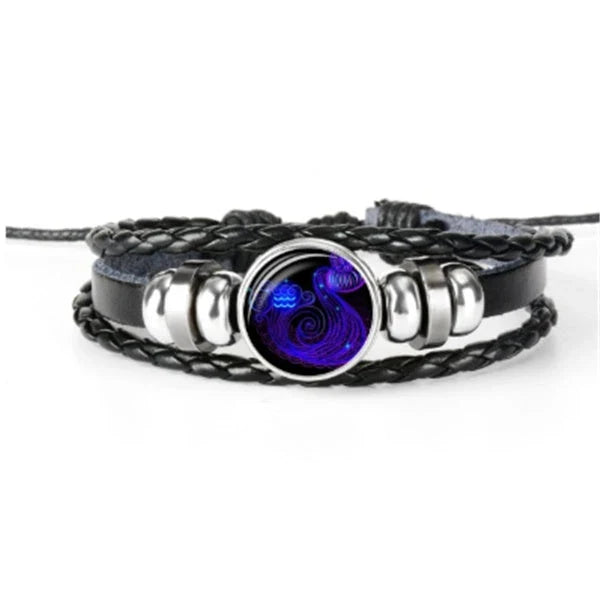 Zodiac Constellation Bracelet in Braided Design for Men, Women, and Kids