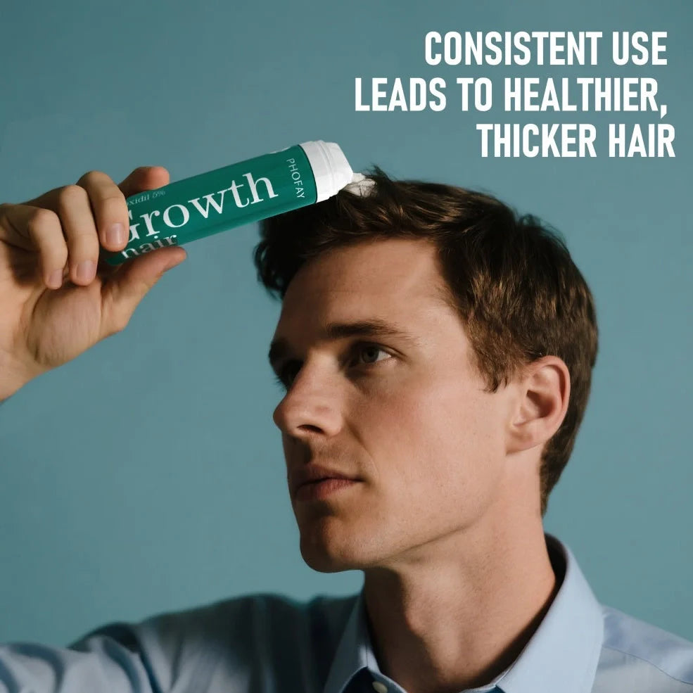 CH004 Minoxidil 5% anti-hair loss mousse canister with foam dispenser