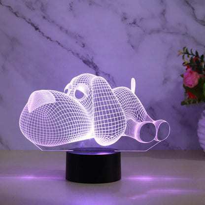Doggo desktop lamp with multicolour LED lighting and 3D dog figurine design