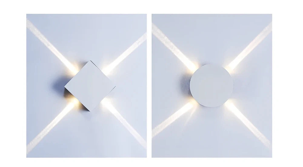 Cross-shaped decorative lamp with 14cm dimensions and iron construction providing LED illumination