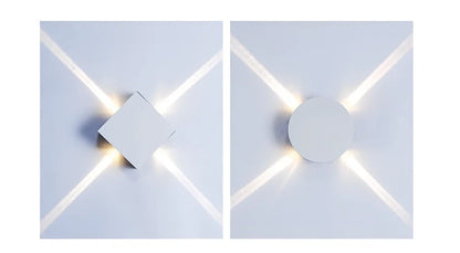 Cross-shaped decorative lamp with 14cm dimensions and iron construction providing LED illumination