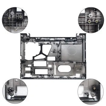 Laptop display case bottom cover replacement part for Lenovo G50-70 G50-80 G50-30 G50-45 G50 D case models, new OEM production 43.5 x 30.5 x 5.8 cm plastic rear panel shell