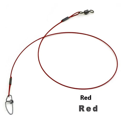 Green, black, and red 54cm copper steel wire fishing accessories with double buckle pins on fishing tackle